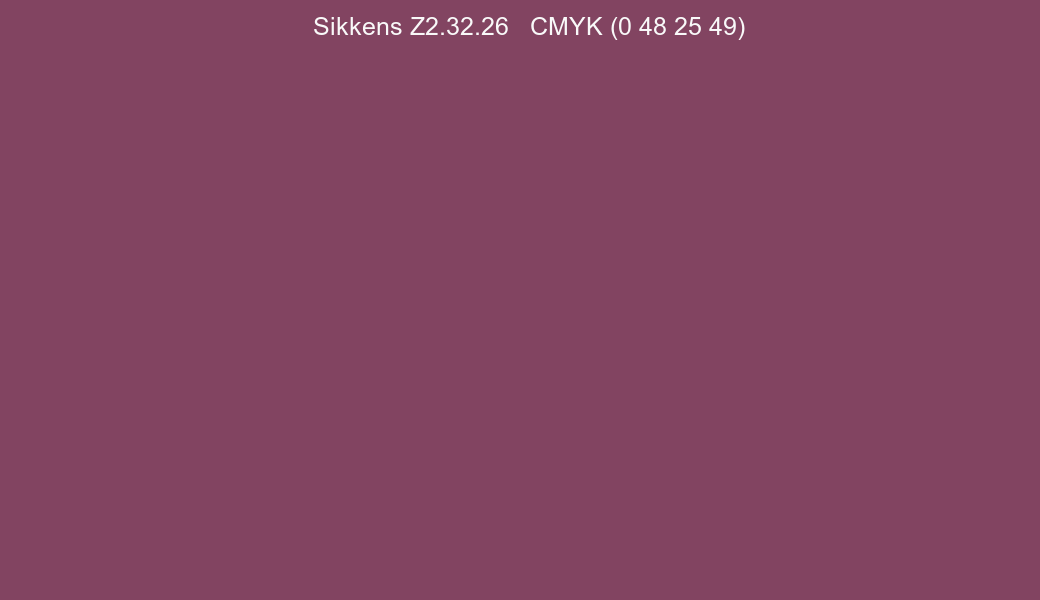 Color Sikkens Z2.32.26 to CMYK (0 48 25 49) converter Color Sikkens Z2.32.26 to CMYK (0 48 25 49) converter