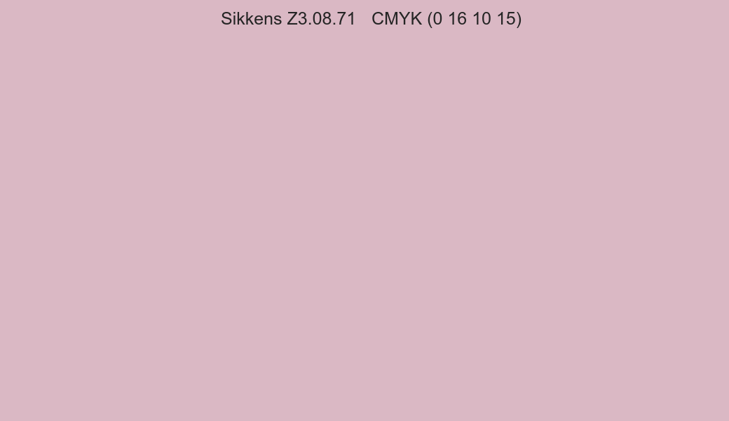 Color Sikkens Z3.08.71 to CMYK (0 16 10 15) converter Color Sikkens Z3.08.71 to CMYK (0 16 10 15) converter