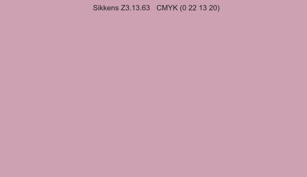 Color Sikkens Z3.13.63 to CMYK (0 22 13 20) converter Color Sikkens Z3.13.63 to CMYK (0 22 13 20) converter