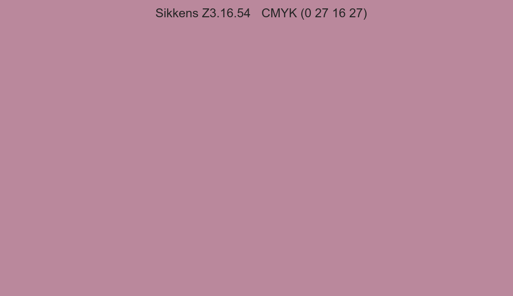Color Sikkens Z3.16.54 to CMYK (0 27 16 27) converter Color Sikkens Z3.16.54 to CMYK (0 27 16 27) converter