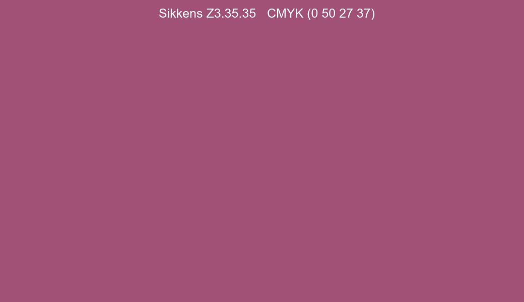 Color Sikkens Z3.35.35 to CMYK (0 50 27 37) converter Color Sikkens Z3.35.35 to CMYK (0 50 27 37) converter