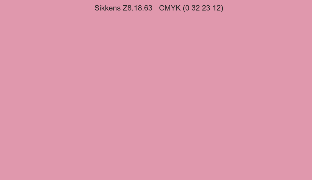 Color Sikkens Z8.18.63 to CMYK (0 32 23 12) converter Color Sikkens Z8.18.63 to CMYK (0 32 23 12) converter