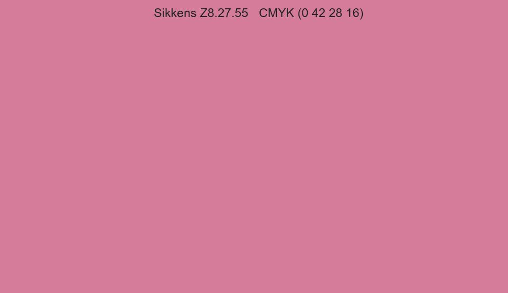 Color Sikkens Z8.27.55 to CMYK (0 42 28 16) converter Color Sikkens Z8.27.55 to CMYK (0 42 28 16) converter