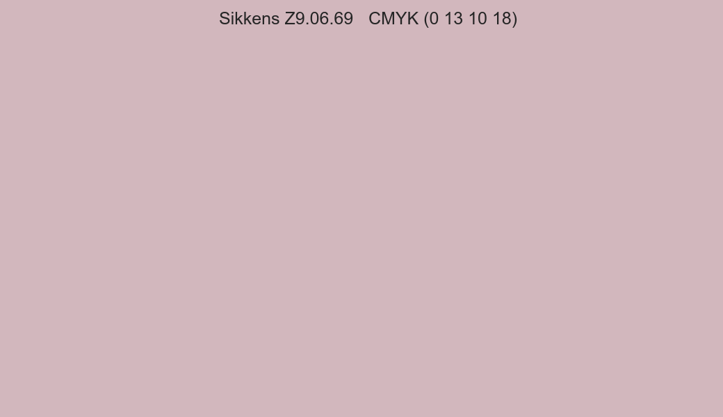 Color Sikkens Z9.06.69 to CMYK (0 13 10 18) converter Color Sikkens Z9.06.69 to CMYK (0 13 10 18) converter