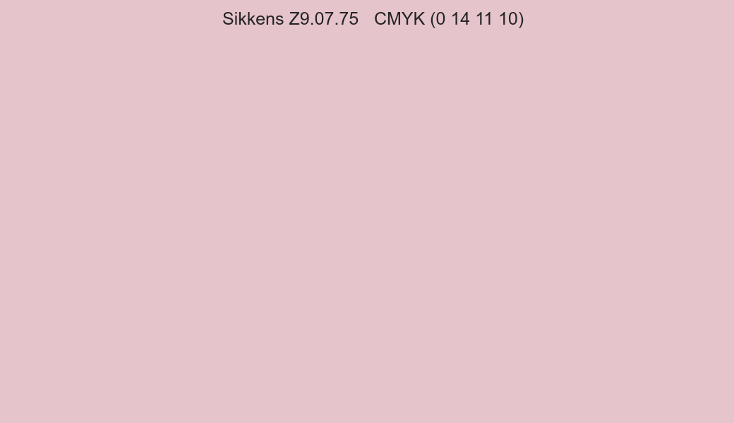 Color Sikkens Z9.07.75 to CMYK (0 14 11 10) converter Color Sikkens Z9.07.75 to CMYK (0 14 11 10) converter