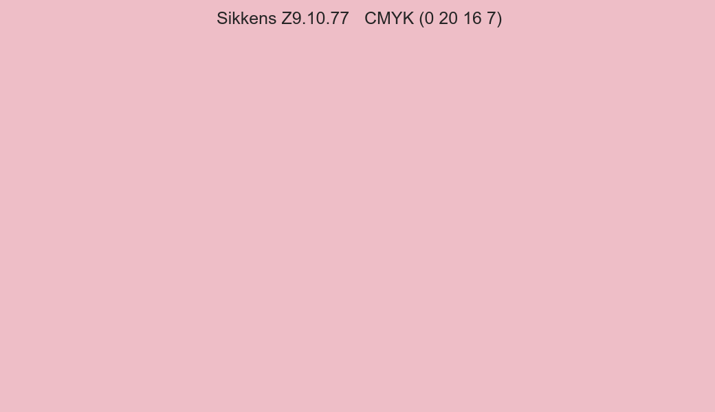 Color Sikkens Z9.10.77 to CMYK (0 20 16 7) converter Color Sikkens Z9.10.77 to CMYK (0 20 16 7) converter