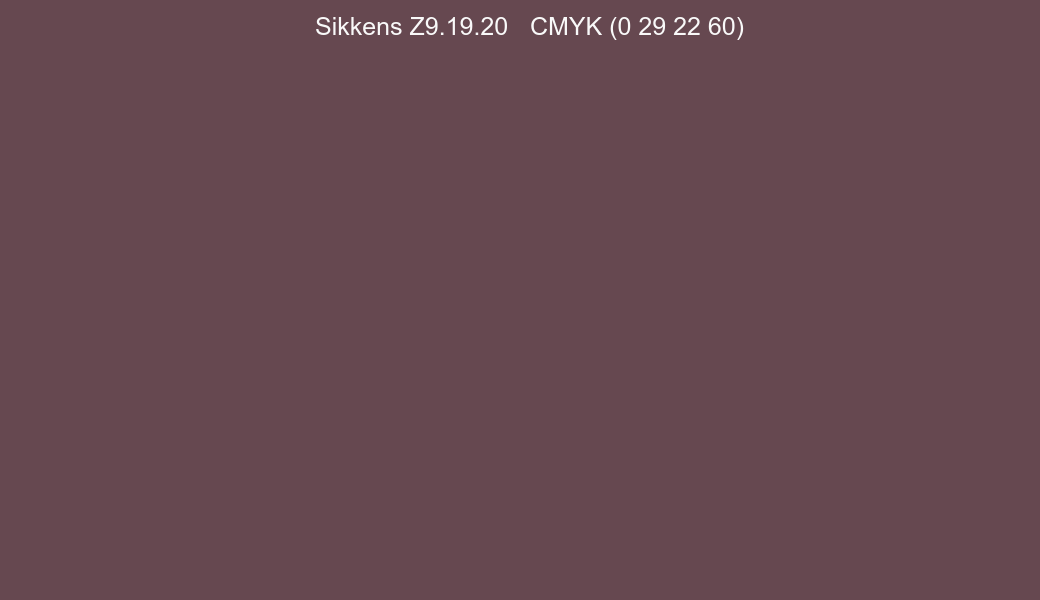 Color Sikkens Z9.19.20 to CMYK (0 29 22 60) converter Color Sikkens Z9.19.20 to CMYK (0 29 22 60) converter