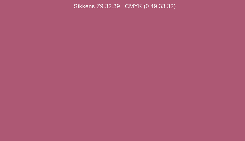 Color Sikkens Z9.32.39 to CMYK (0 49 33 32) converter Color Sikkens Z9.32.39 to CMYK (0 49 33 32) converter