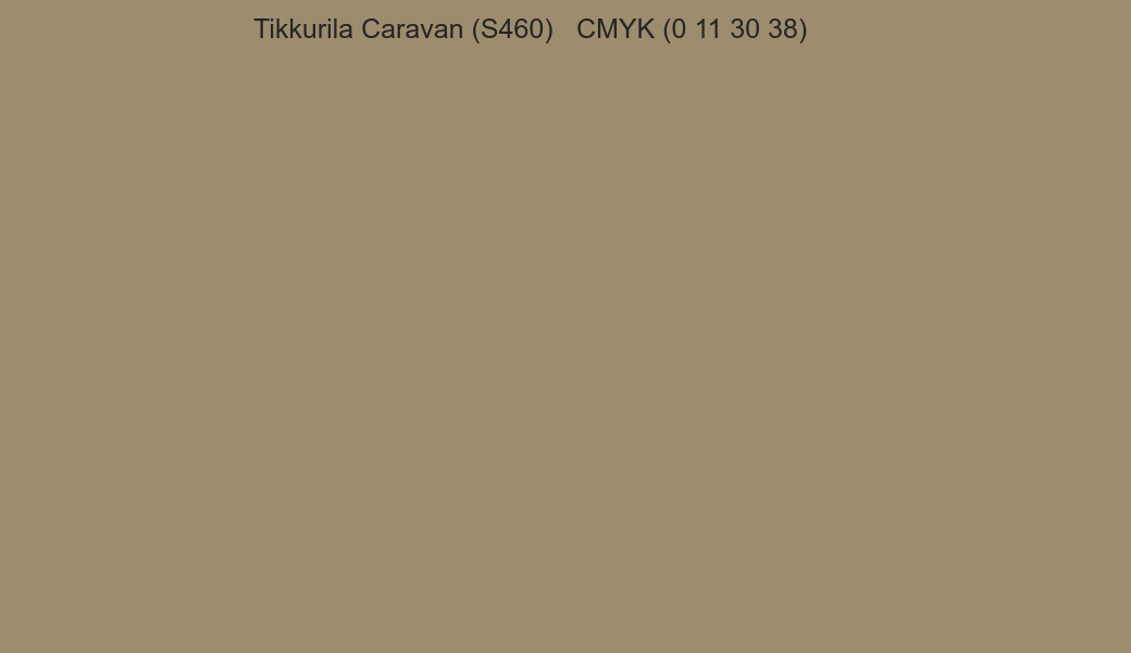 Color Tikkurila Caravan (S460) to CMYK (0 11 30 38) converter Color Tikkurila Caravan (S460) to CMYK (0 11 30 38) converter