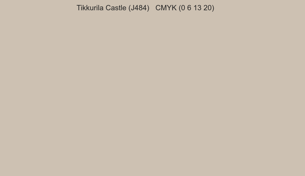 Color Tikkurila Castle (J484) to CMYK (0 6 13 20) converter Color Tikkurila Castle (J484) to CMYK (0 6 13 20) converter