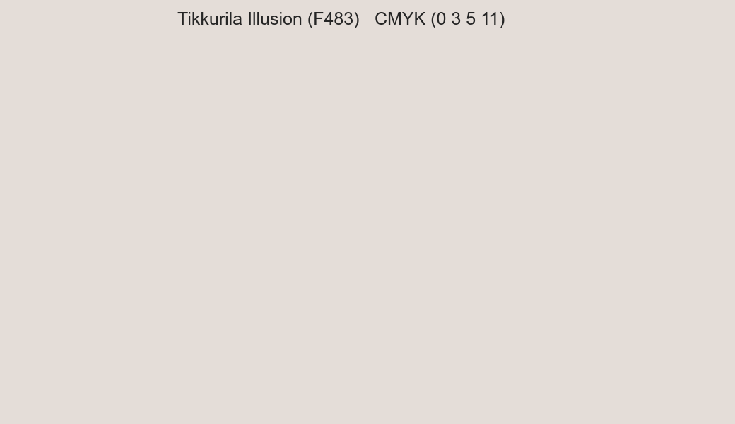 Color Tikkurila Illusion (F483) to CMYK (0 3 5 11) converter Color Tikkurila Illusion (F483) to CMYK (0 3 5 11) converter