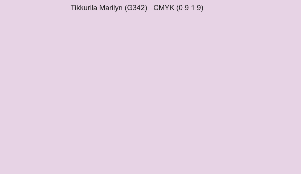 Color Tikkurila Marilyn (G342) to CMYK (0 9 1 9) converter Color Tikkurila Marilyn (G342) to CMYK (0 9 1 9) converter