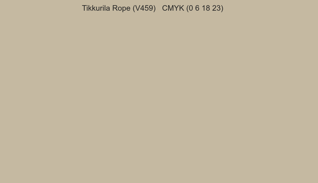 Color Tikkurila Rope (V459) to CMYK (0 6 18 23) converter Color Tikkurila Rope (V459) to CMYK (0 6 18 23) converter