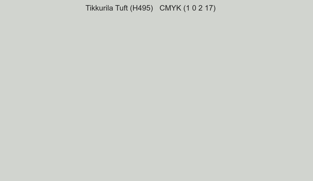 Color Tikkurila Tuft (H495) to CMYK (1 0 2 17) converter Color Tikkurila Tuft (H495) to CMYK (1 0 2 17) converter