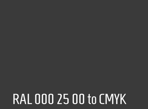 RAL 000 25 00 to CMYK