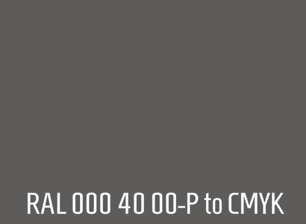 RAL 000 40 00-P to CMYK
