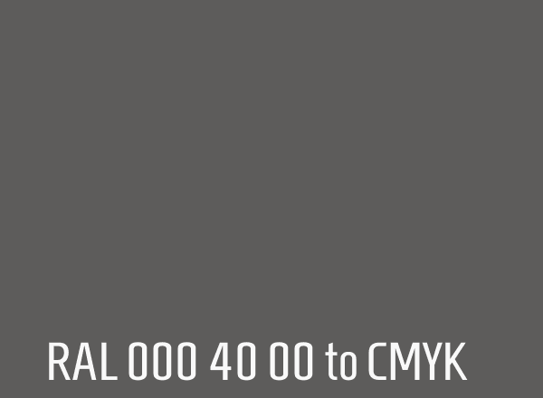RAL 000 40 00 to CMYK