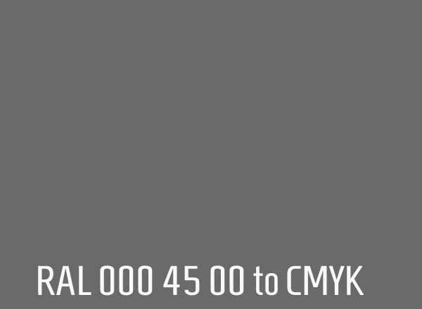 RAL 000 45 00 to CMYK
