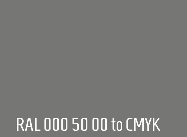 RAL 000 50 00 to CMYK