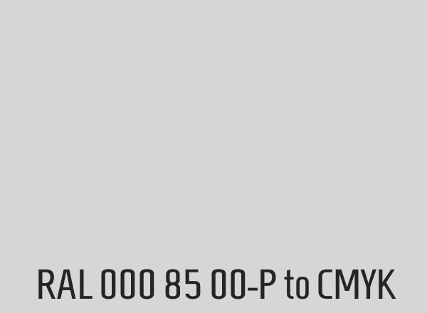 RAL 000 85 00-P to CMYK