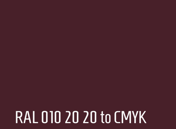 RAL 010 20 20 to CMYK