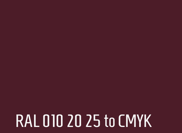 RAL 010 20 25 to CMYK
