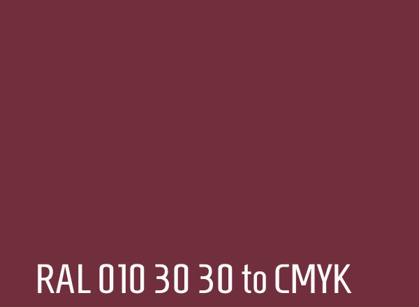RAL 010 30 30 to CMYK