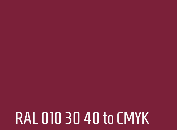 RAL 010 30 40 to CMYK