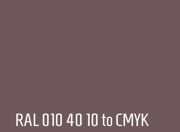RAL 010 40 10 to CMYK