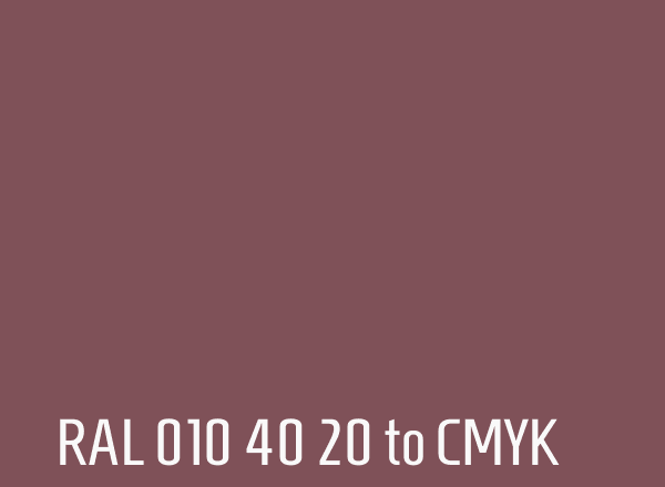 RAL 010 40 20 to CMYK