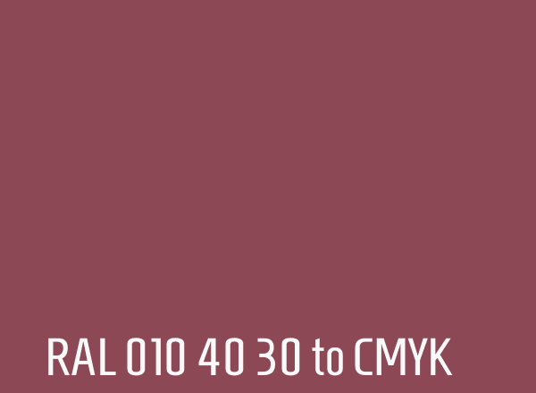RAL 010 40 30 to CMYK