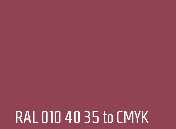 RAL 010 40 35 to CMYK