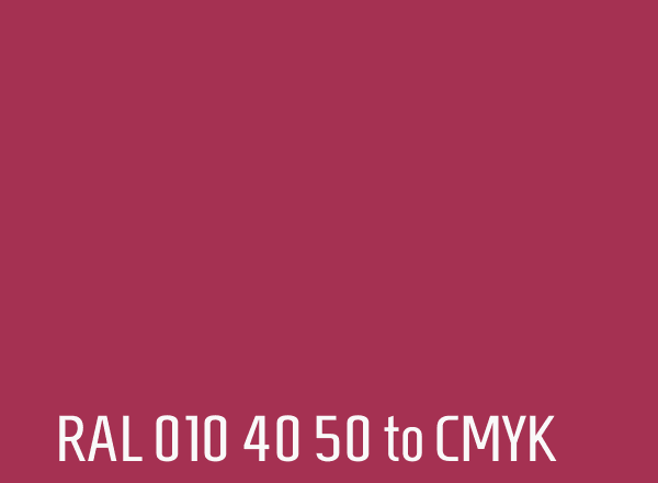RAL 010 40 50 to CMYK