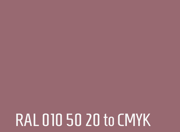 RAL 010 50 20 to CMYK