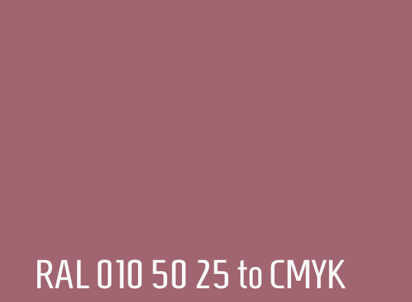 RAL 010 50 25 to CMYK