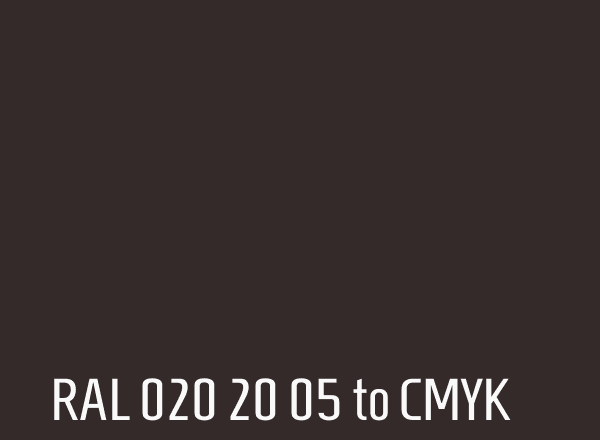 RAL 020 20 05 to CMYK