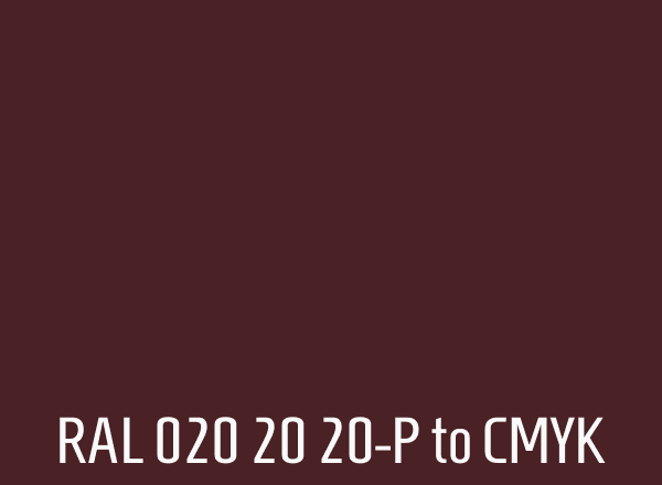 RAL 020 20 20-P to CMYK