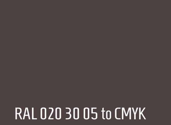 RAL 020 30 05 to CMYK