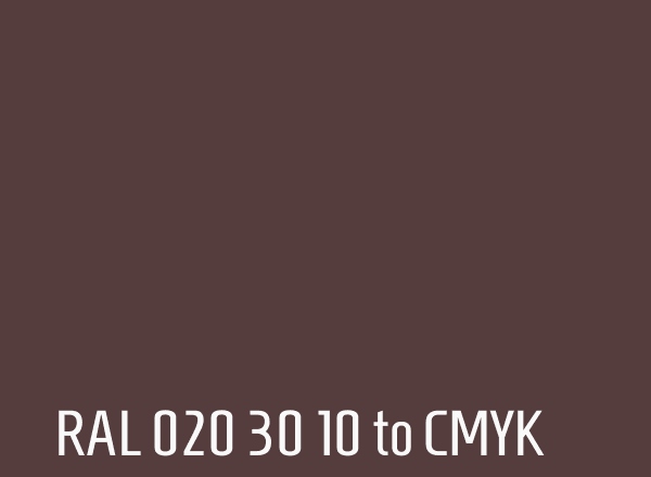 RAL 020 30 10 to CMYK