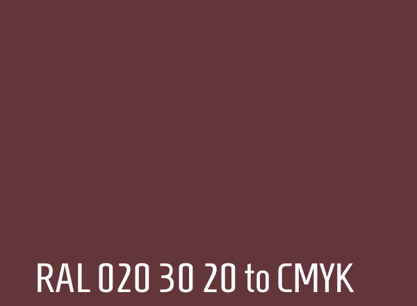 RAL 020 30 20 to CMYK