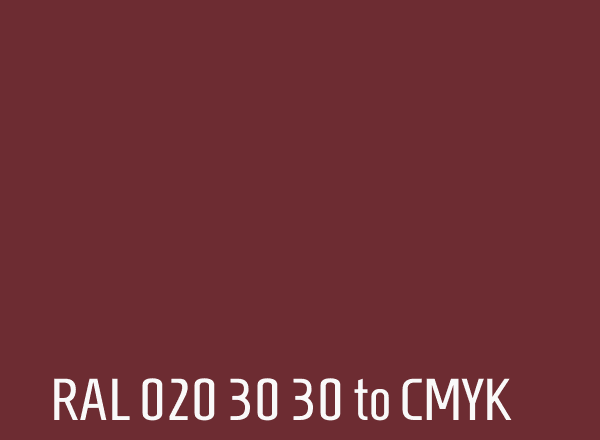 RAL 020 30 30 to CMYK