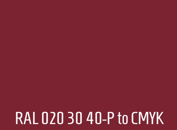 RAL 020 30 40-P to CMYK
