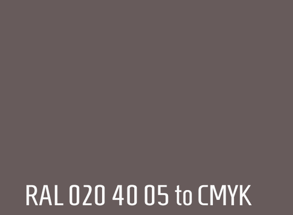 RAL 020 40 05 to CMYK