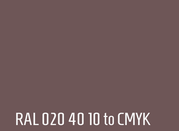 RAL 020 40 10 to CMYK