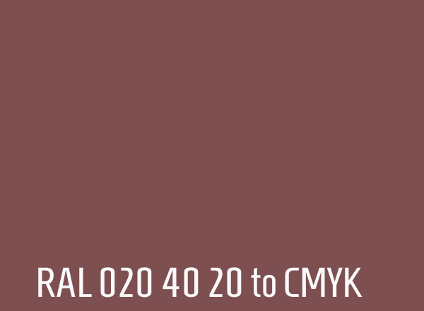 RAL 020 40 20 to CMYK