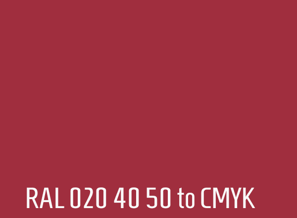 RAL 020 40 50 to CMYK