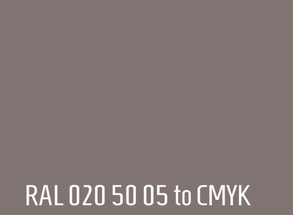 RAL 020 50 05 to CMYK