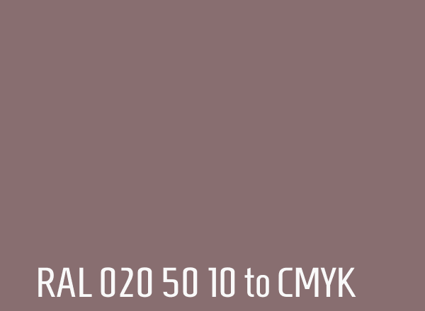 RAL 020 50 10 to CMYK