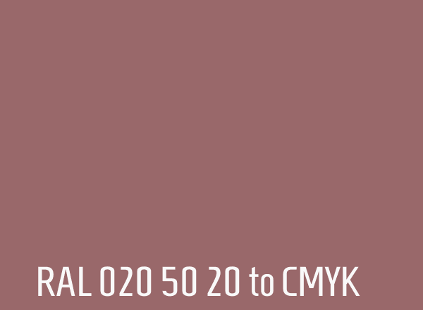 RAL 020 50 20 to CMYK