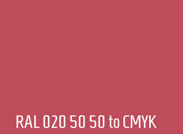 RAL 020 50 50 to CMYK
